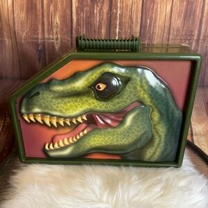 Micro Kingdom Green Dinosaur Carry Storage Case Toys Playcase